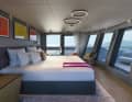 Owner's deck: The best view is towards the front. The outside area cannot be seen from the bridge.