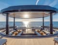 Pavilion: The hardtop lifts up hydraulically to reveal the jacuzzi, folding screen and ...