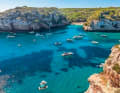 The turquoise-blue dream beach at Cala Macarella is considered by many to be the most beautiful beach in the south of Menorca.