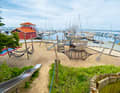 Let off steam right by the jetty: the playground at Marina Minde.