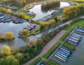 The floating village: Calcutt Marina on the Grand Union Canal.