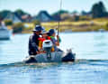 Even shallow fishing grounds can be reached safely with the dinghy.