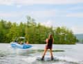 We show you how to get started in the water with a wakeboard behind the boat.