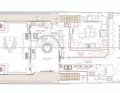 Hauptdeck: Unter dem Touch-&-Go- Helipad parken die Limousine von Yachtwerft Meyer, zwei Jetskis und der Crewtender.