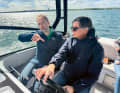 Philip Demler from Sealectric explains to participants Markus and Martina Weischet ...