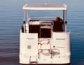 In the stern there are stowage spaces for lines and fenders as well as the swim ladder.