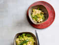 Green curry vegetable noodles