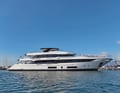 Benetti loads onto the 44 metre long "Juno's 7". With a volume of 470 gross tonnes, the GRP construction is one of the largest formats at the trade fair.