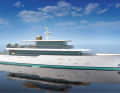A 45 metre long day cruiser with lines from Hoek is being built in the second hall.