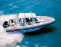 Das neue RIB von Zodiac.  Ausreichend Platz ist auf dem Boot definitiv vorhanden, egal ob im Heck- oder Vorschiffsbereich.