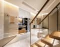 Wellness zone: the owner's bathroom and dressing room are skilfully illuminated