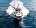 The hull with a deep V in the bow comes from the computers of Lou Codega