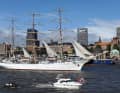 Das polnische Segelschulschiff "Dar Młodzieży"