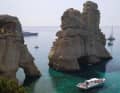 Anchoring off the rocks of Kleftiko in the south-west of Milos