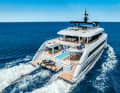 Good seats: The upper aft deck resembles the tier of a theatre, the pool is the stage. The sun deck measures 86 square metres.