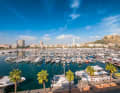 The large marina is located directly in the centre