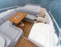 The seating area can also be converted into another comfortable sun lounger