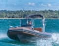 The Capelli hull runs safely and dryly through rough water