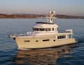 The height of the foredeck provides safety in heavy seas