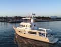 There is space for the dinghy on the aft deck