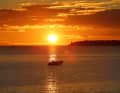 Öregrund, der einzige Ort an der Ostküste von Schweden, an dem man einen Sonnenuntergang über dem Meer beobachten kann