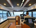Indoor driving position of our Northman 1200, comfortable in less sunny weather