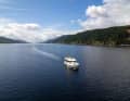 Unser Charterboot auf dem Loch Ness