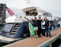 The crew in the harbour of Scheveningen before the crossing to England.