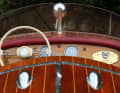 View over the stern to the cockpit with fittings and type plate