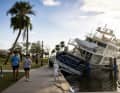 Auch größere Yachten blieben nicht verschont, hier in Sarasota.