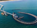 The island harbour of Prerow during the final construction work.