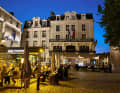 Restaurants und Cafés an der Place Chateaubriand in Saint-Malo