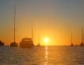 Sunrise over Braye Harbour on Alderney.