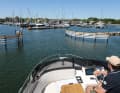Entering the harbour of Lauterbach.