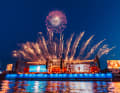 The concerts on the water are accompanied by a large fireworks display.