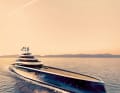 Outdoor areas: narrow foredeck with helipad