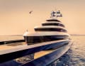 Amidships, the main deck of "Aeolus" is dominated by an open atrium. Next to it are the gym and two guest suites