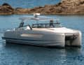 A comfortable lounge area is located on the foredeck.