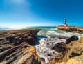 The Sant Jordi lighthouse marks the approach from Cabrera back to the beautiful sandy beach of Es Trenc on Mallorca.