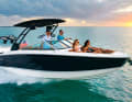 Bowrider: In keeping with the motto "two are better than one", bowriders have a second cockpit in the bow, which is usually equipped with seating and/or sunbathing areas.