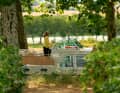Travelling by charter boat on the Canal du Midi.