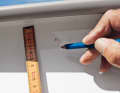 Step 2: Painting by numbers - transfer the measurements from the instructions to the boat