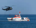 Sea Rescue Day on the North Sea and Baltic Sea with Open Ship at many stations of the German Maritime Search and Rescue Service (DGzRS); exercise at the Cuxhaven station