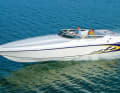 Fountain 35 Lightning (USA): 10.67 m length, 2 x 525 hp, top speed: more than 87 knots