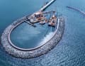 The island harbour offers 50 berths
