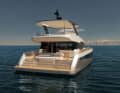 The catamaran with its huge platform invites you to enjoy a swim.