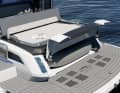 The bathing platform can be raised and lowered hydraulically.