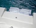 Great idea: the fold-out bathing platform. Sitting on it and splashing around in the water is a great idea