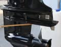 Step 1: Rule of thumb - the anti-cavitation plate should be 1 to 2 cm below the bottom of the boat