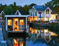 the BunBo in front of the harbour restaurant in the Wendisch Rietz marina